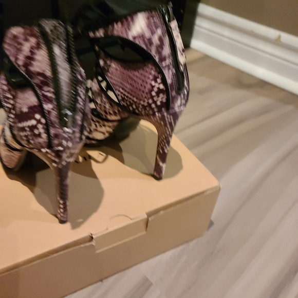 Womens zara snake print leather pumps - Picture 5 of 5